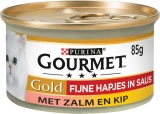 Gourmet Gold Kattenvoer Fijne Hapjes Zalm & Kip 85 Gr