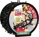 Microclusterverlichting op haspel 1250 LED 25m extra warm wit