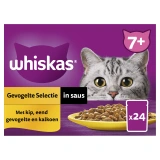 Whiskas 7+ gevogelte selectie in saus 24x85 gram