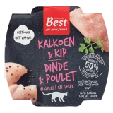 Best for your Friend Kat gestoomde maaltijd kalkoen/kip, 100 gram