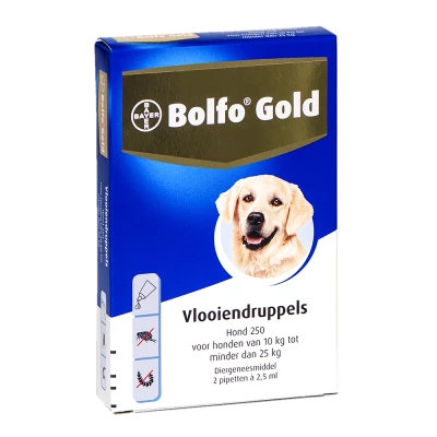 Bolfo Hond 2 Pipet Gold 250 < 25 Kg