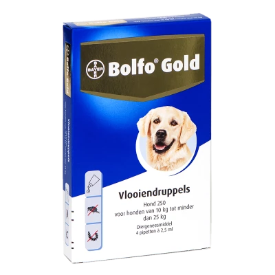 Bolfo Hond 4 Pipet Gold 250 < 25 Kg