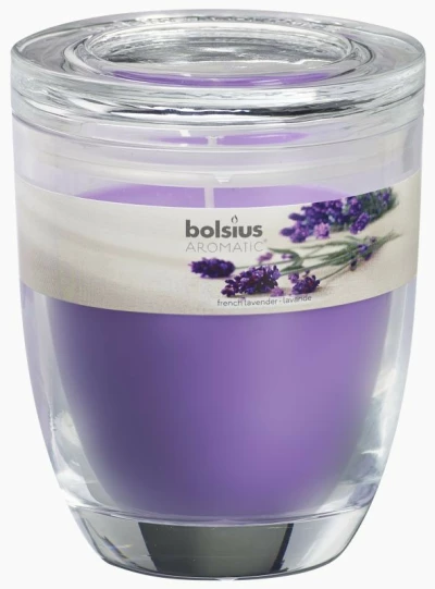 Geurkaars In Glas 120x100mm Lavendel
