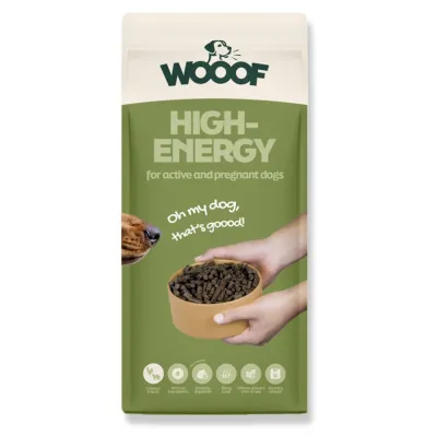 Wooof Geperste Brok High Energy 14 kg
