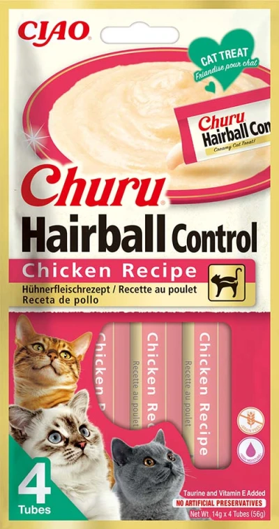 Inaba Churu kattensnack Haarbal kip 56gr