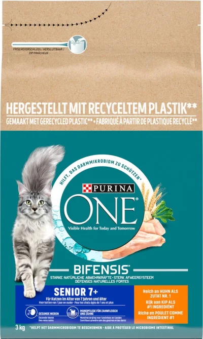 Purina One Kattenvoer Senior Kip & Granen 3 Kg
