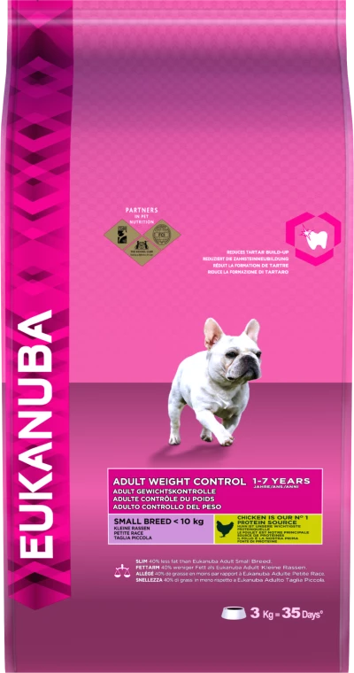 Eukanuba Dog Adult Small Weight Control Kip 3Kg