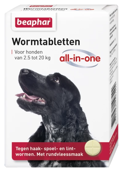 Wormtablet All-In-One Hond 2,5-20 Kg