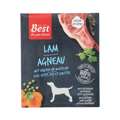 Best for your Friend Hond gestoomde maaltijd lamsvlees, 395 gram