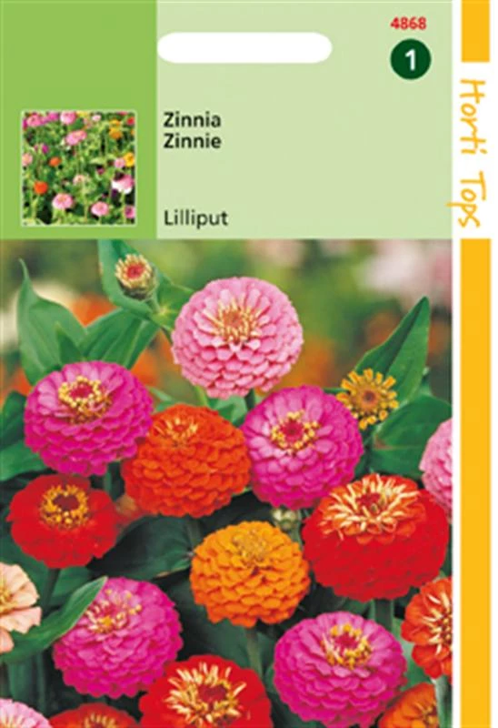 Hortitops Zinnia Liliput/Pompon dubbelbl. gemengd