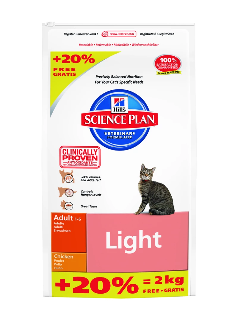 Hill's Feline Adult Kip Light 10 + 2 kg gratis