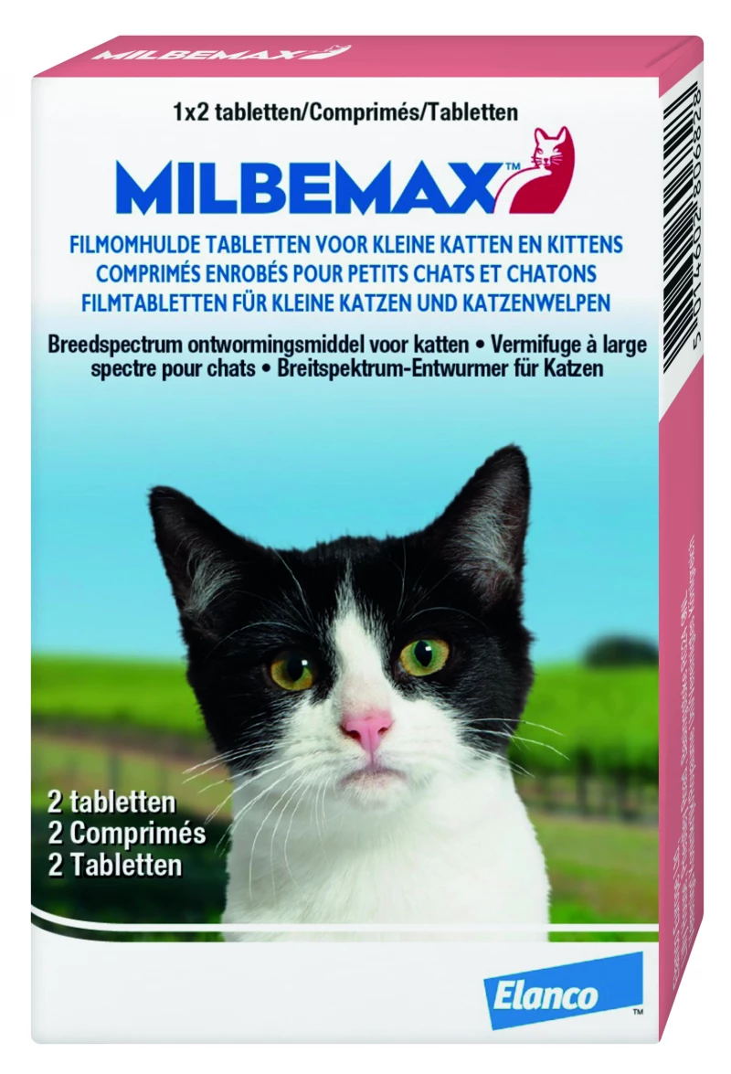 Milbemax Wormentablet Kleine Katten/Kittens 2 Tabletten