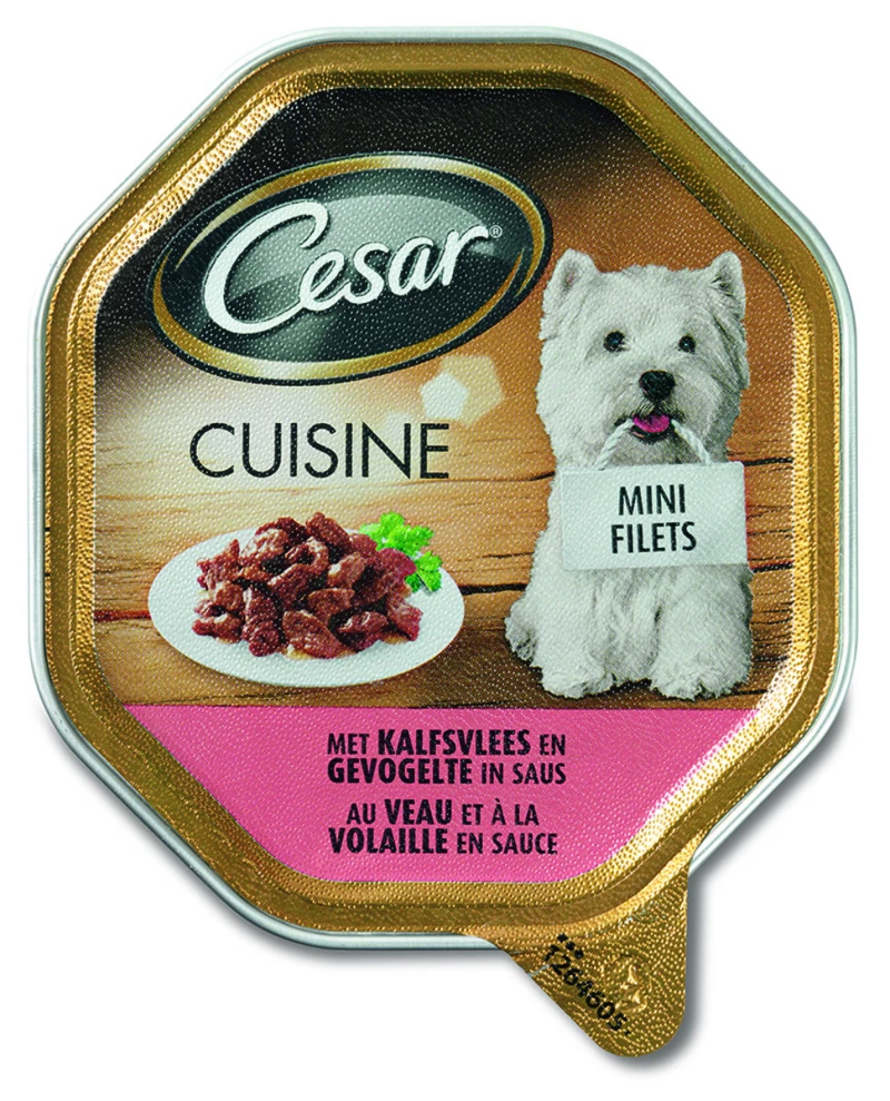 Cesar Hond 150 Gr Cuisine Kalf/Kalkoen In Saus