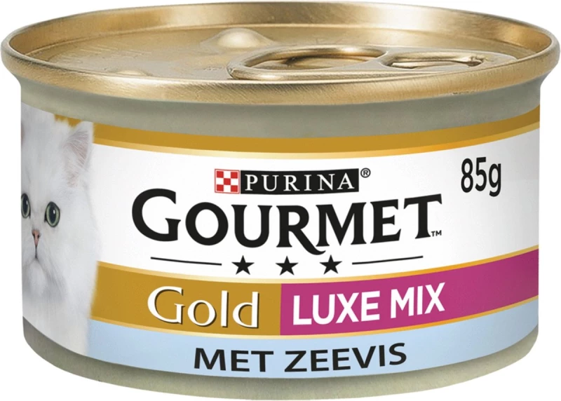 Gourmet Gold Kattenvoer Luxe Mix Zeevis 85 Gr