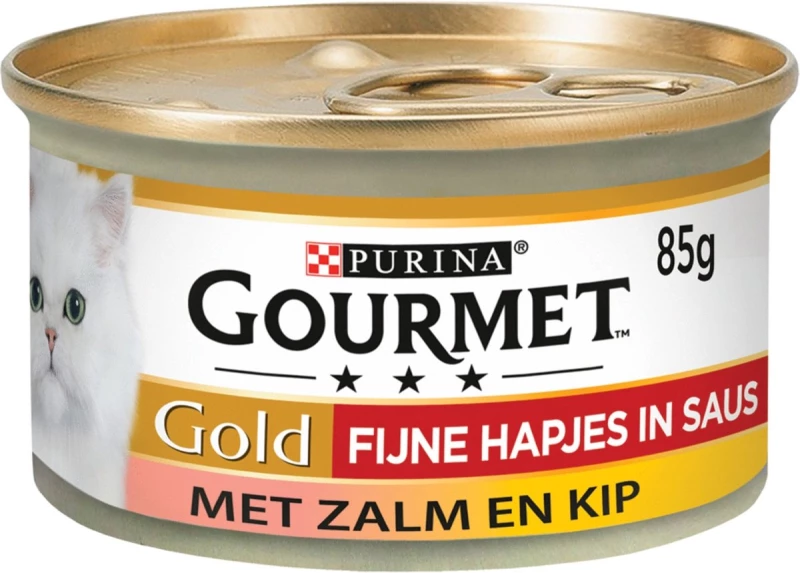 Gourmet Gold Kattenvoer Fijne Hapjes Zalm & Kip 85 Gr