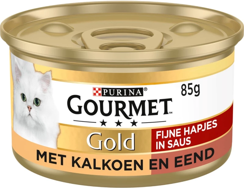 Gourmet Gold Kattenvoer Fijne Hapjes Kalkoen & Eend 85 Gr