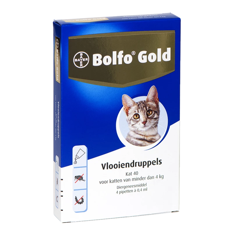 sensor spreker autobiografie Bolfo Gold Kat Anti Vlooienmiddel 0-4Kg | Ranzijn tuin & dier