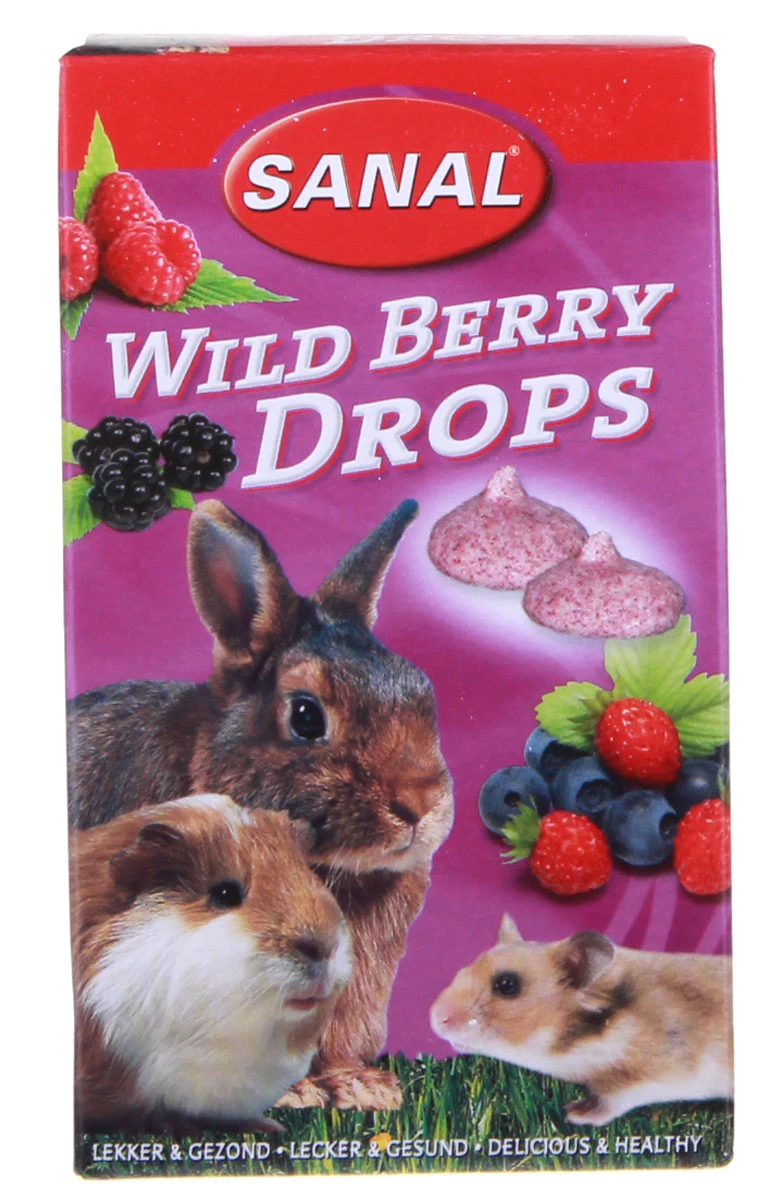 Sanal Knaagdier Drops Wildberry 45 gr