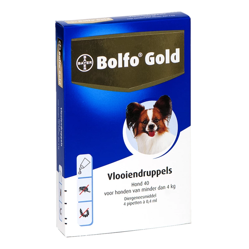 Bolfo Hond 4 Pipet Gold 40 < 4kg