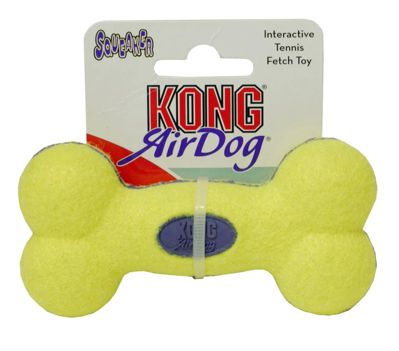 Kong Airdog Squeaker Bone Medium Geel