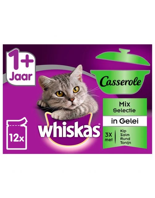 Whiskas Kat 12x85 Gr Casserole Adult Mix Selection