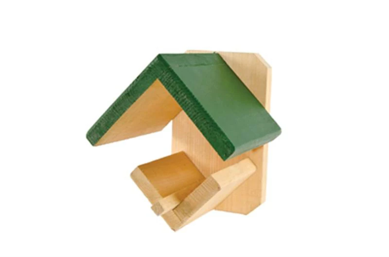 Pindakaashuisje hout met groen dak