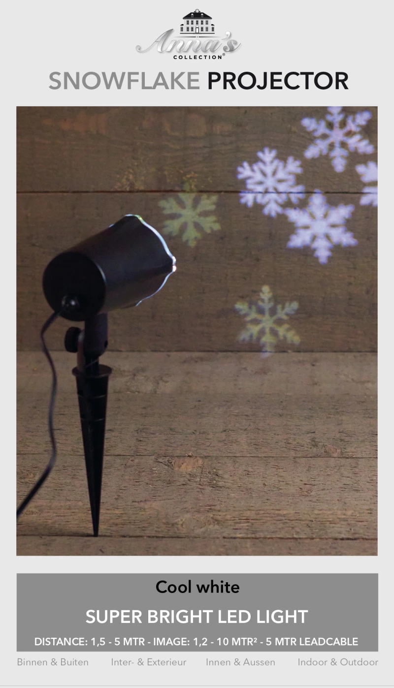 Led Outdoor Projector Sneeuwvlok Ip44