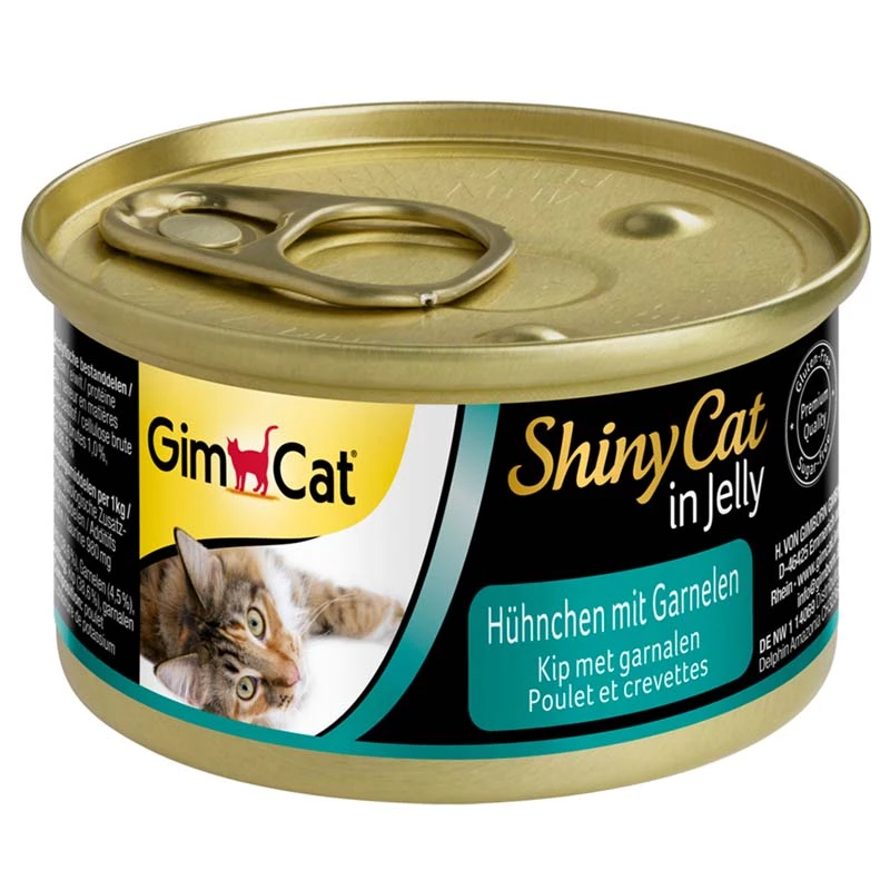Gimcat Shinycat Kip en Garnaal 70 gram 