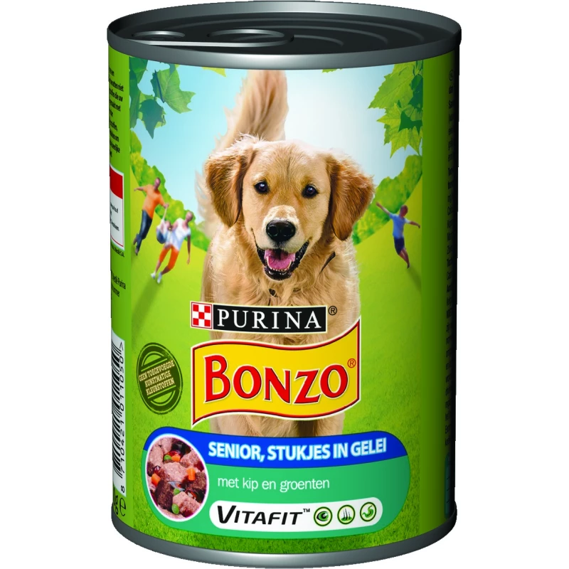 Bonzo Senior Vlees in Gelei 400 gr