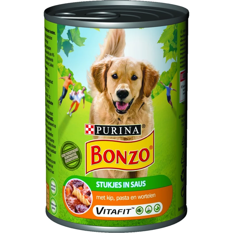 Bonzo Kip, Pasta en Wortelen in Saus 400 gr
