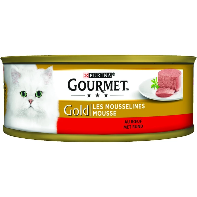 Gourmet Kat Gold Mousse Rundvlees 85 Gram