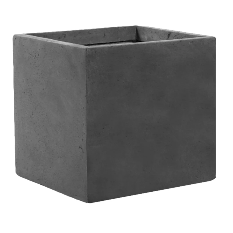 Pot Clayfibre Cubi Lead W34h30 Cm